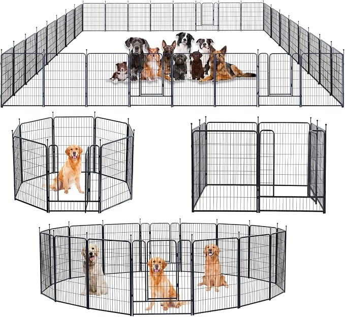 Dog Playpen, Portable Outdoor Dog Fence, Dog Playpen by XDPET
