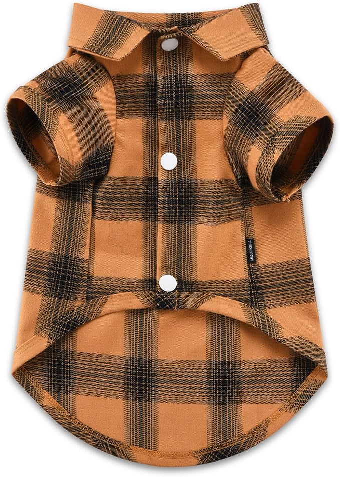 Koneseve Dog Shirt Plaid Dog Clothes by Koneseve