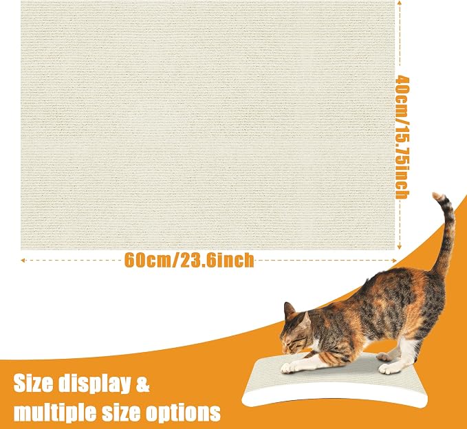 Cat Scratching mat Self-Adhesive, Trimmable Furniture Protector - Image 2