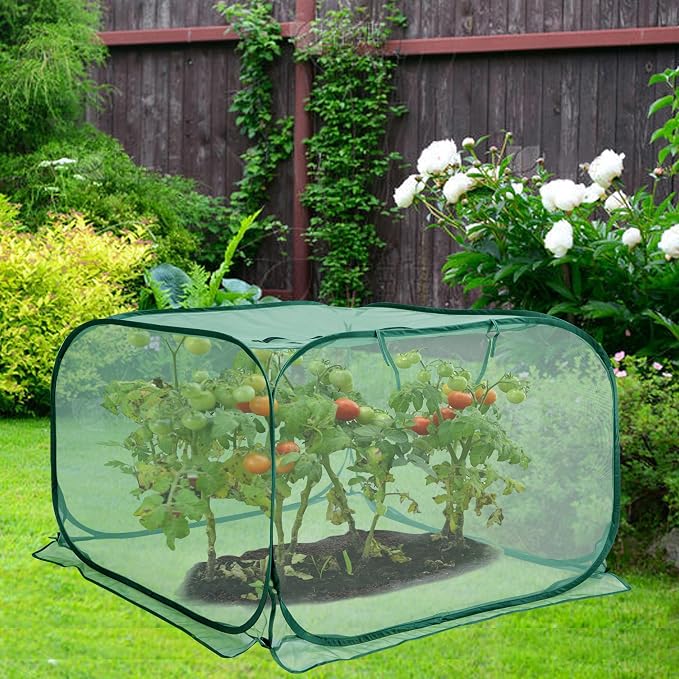 35" x 35" x 27.5" Pop Up Mesh Plant Cover, Foldable Plant Protector Mesh Plant - Image 7