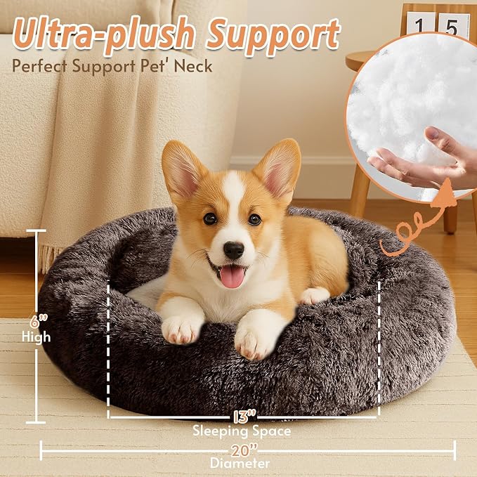 JOLLYVOGUE Calming Small Dog & Cat Bed - Image 4