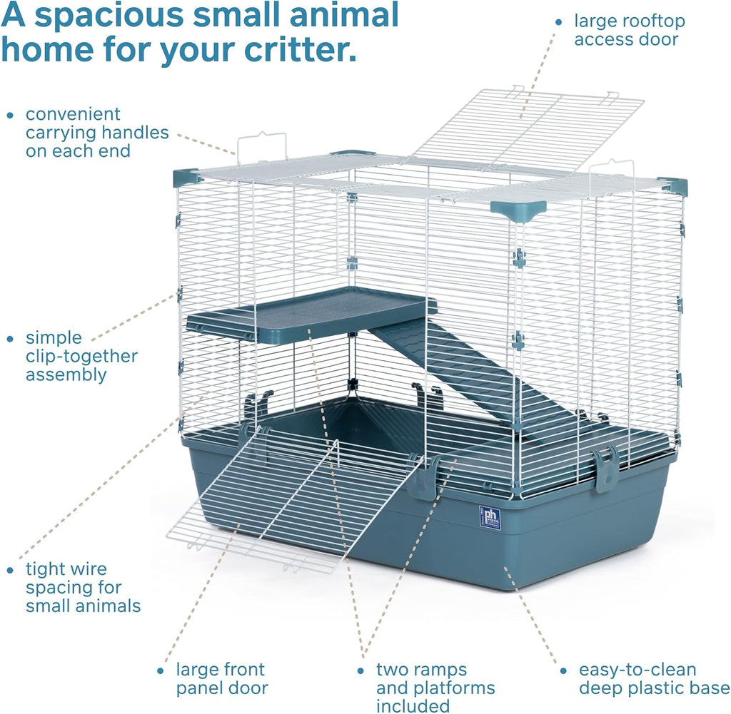 Prevue Pet Products Small Animal Home, Blue - GlobalHabitat Supply