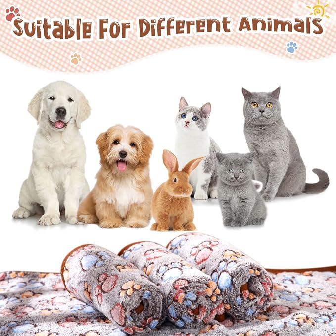 Tatuo 4 Pcs Dog Blanket for Pet Cat Blankets Indoor Puppy Teething Stuff Toys - Image 6