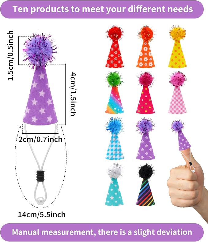 PET SHOW 10 Pack Hamster Hats Tiny Hats - Image 2