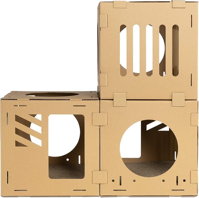 Navaris Modular Cardboard Cat House - Image 8