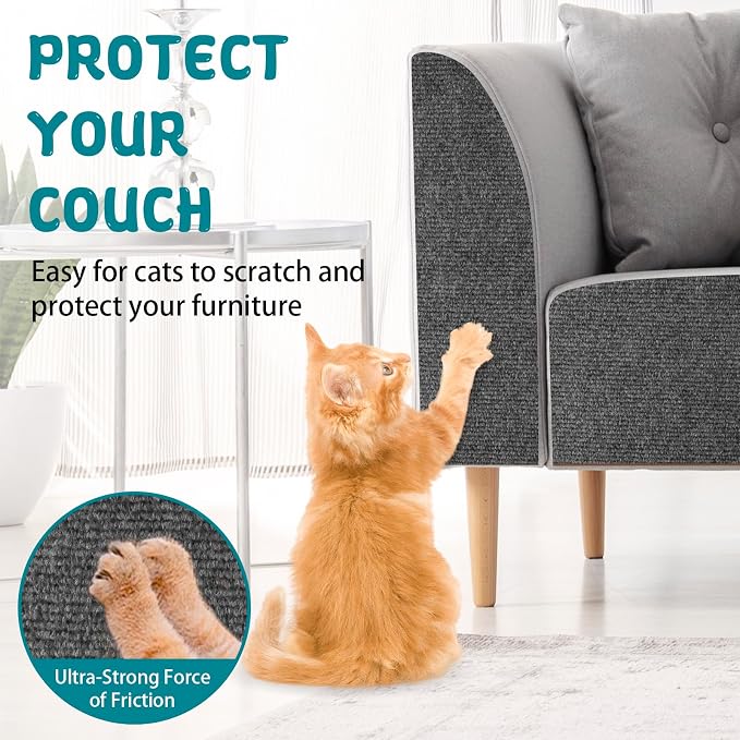 Climbing Cat Scratcher Mat Trimmable Cat Scratching Post Carpet 39.3’’x15.8’’ - Image 4