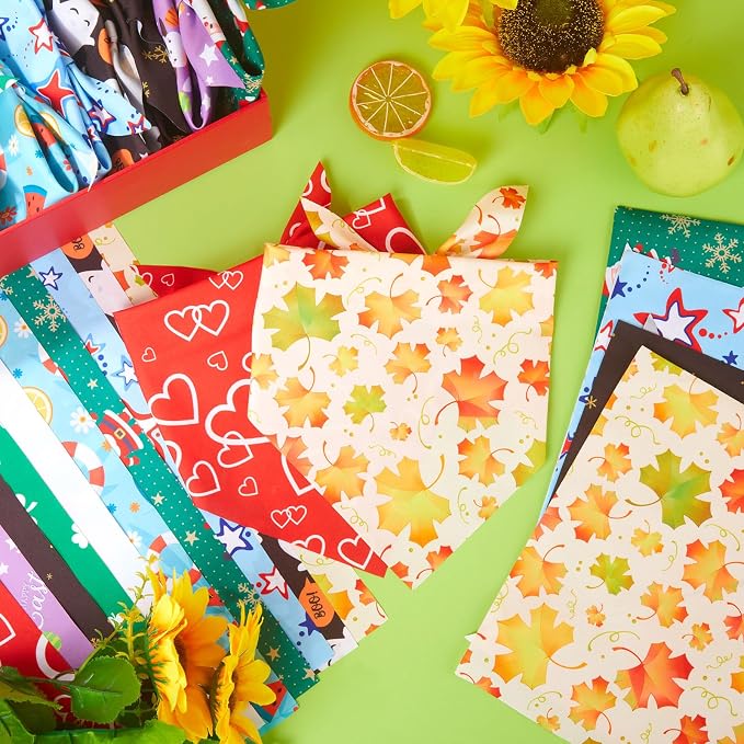 Weewooday 50 Pcs Holiday Dog Bandanas Bulk - Image 5