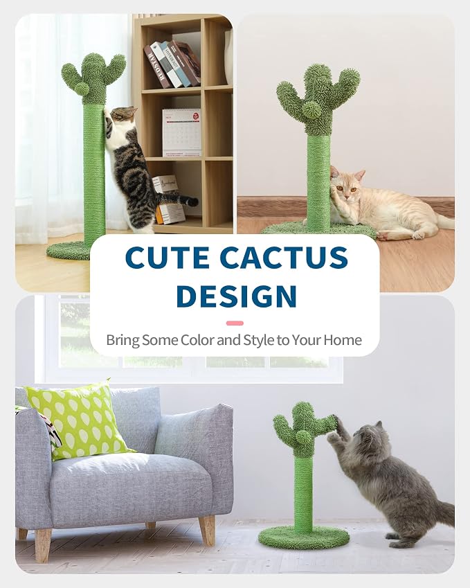 Made4Pets Cat Scratching Post, 21.7" Cactus Cat Scratcher Kitten Scratching Post - Image 8