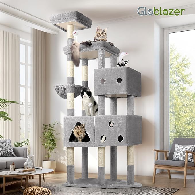 Globlazer Extra Large Cat Tower, 81-inch Tall Cat Tree - Image 8