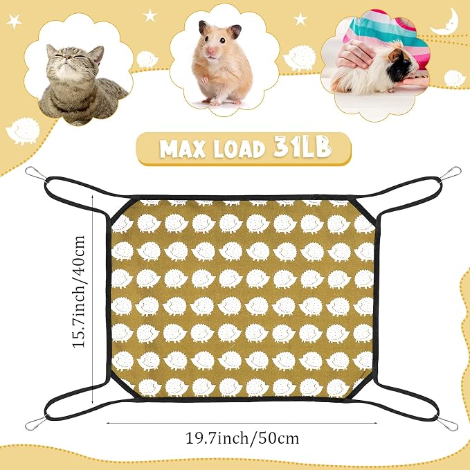 Shappy 5 Pcs Pet Hammock for Cage Hanging Pet Hammock Bed - Image 2