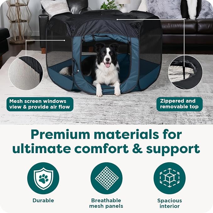 FurHaven Portable Pet Playpen for Dogs & Cats, Large Indoor Kitten Playpen - Image 5