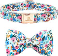 Lionheart glory Dog Collar Bow Collar Floral Dog Collar by LionheartGlory