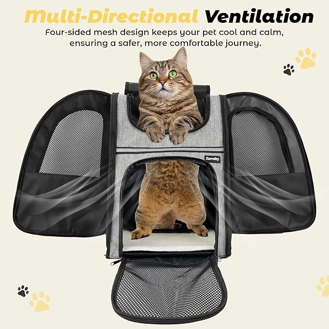 Zavothy Cat Backpack Carrier, Expandable Airline Approved Pet Backpack - Image 5