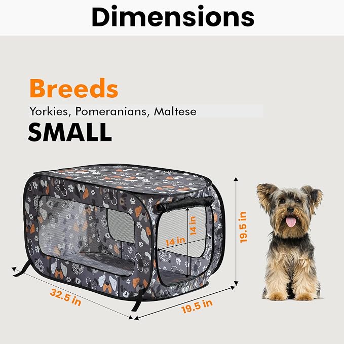 Beatrice Home Fashions Portable, Collapsible, Pop Up Kennel Travel Cat and Dog - Image 2