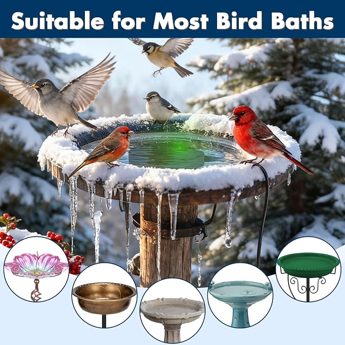 2 Pack Outdoors 100W Bird Bath Heater - Image 6