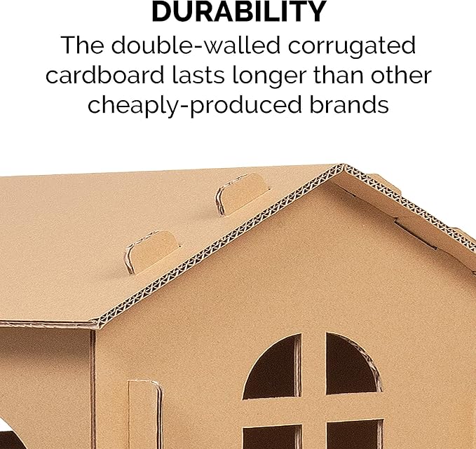 FurHaven Townhouse Multi-Level Cardboard Cat House - Image 4