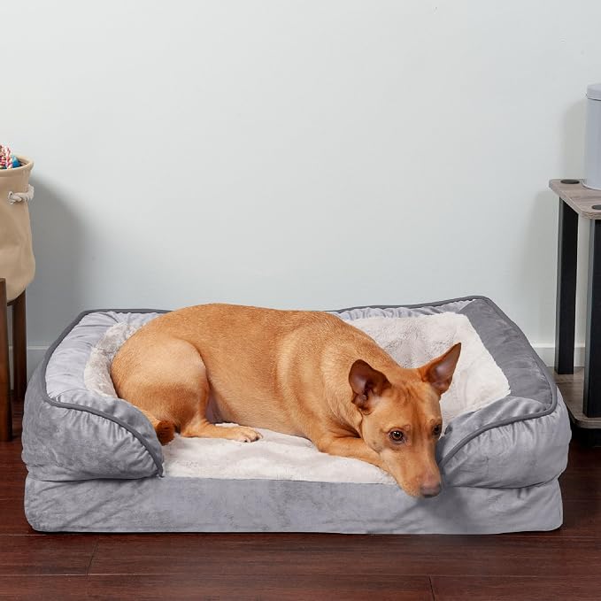 Furhaven Orthopedic Dog Bed for Medium/Small Dogs w/ Removable Bolsters & - Image 2