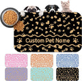 Personalized Dog Cat Mat with Name Photo Custom Placemat Feeding Mats by MYESCUSTOM