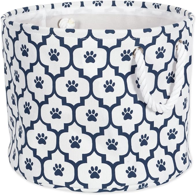 Bone Dry Pet Storage Collection Lattice Paw Print, Small Round by BoneDry