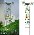 SUNNYPARK Bird Bath with Trellis Outdoor, Antique Garden Iron Plant Trellis by SUNNYPARK