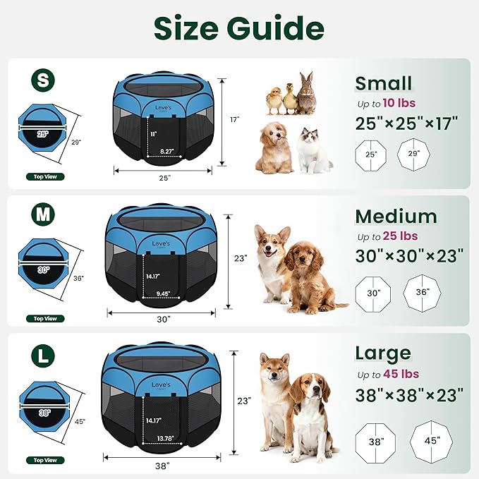Love's cabin Pet Puppy Dog Playpen, Medium Dog Tent Crates Cage Indoor/Outdoor - Image 2