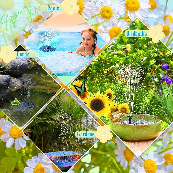 AMZtime Solar Fountain, 2025 Upgraded Solar Water Fountains - Image 4