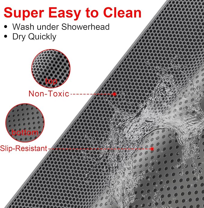 Cat Litter Box Mat: 36"x 30" Waterproof Kitty Cat Litter Trapping Mat, - Image 7