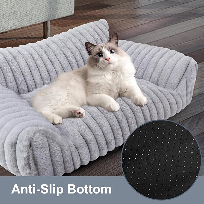 Cute Dog Cat Couch for Medium Large Dogs, Fluffy Pet Sofa Dog Couch Bed - Image 6