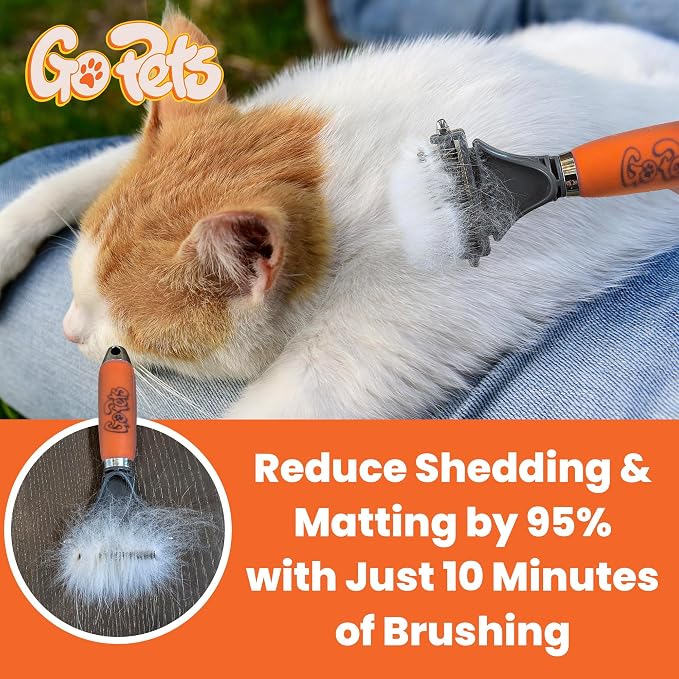 GoPets 2-in-1 Dematting Comb for Dogs, Pet Grooming Rake, Double-Sided Dog - Image 4