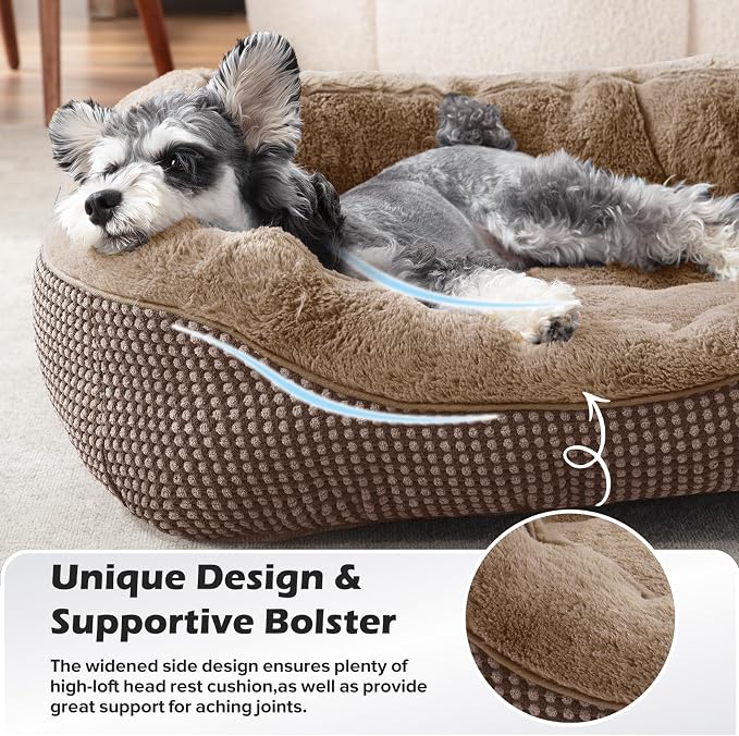 INVENHO Small Dog Bed Washable Orthopedic Calming Warming Durable Pet Bed - Image 4