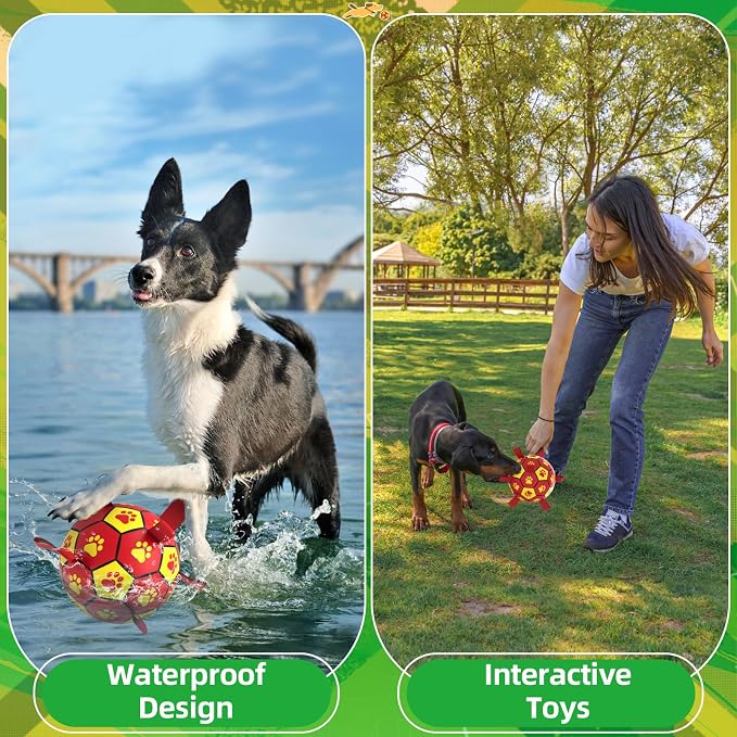 QDAN Dog Toy Balls, Dog Soccer Ball - Image 3