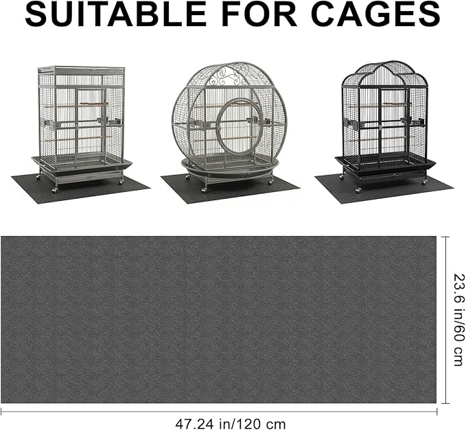 Under Pet Cage Mat for Bird Cages, Dog Kennels, Reptile Aquariums, Dog Kennels - Image 2