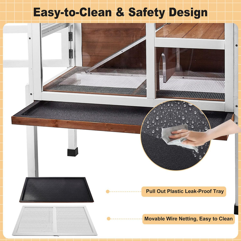 2-Story Guinea Pig Cage with Stand, Walnut - GlobalHabitat Supply