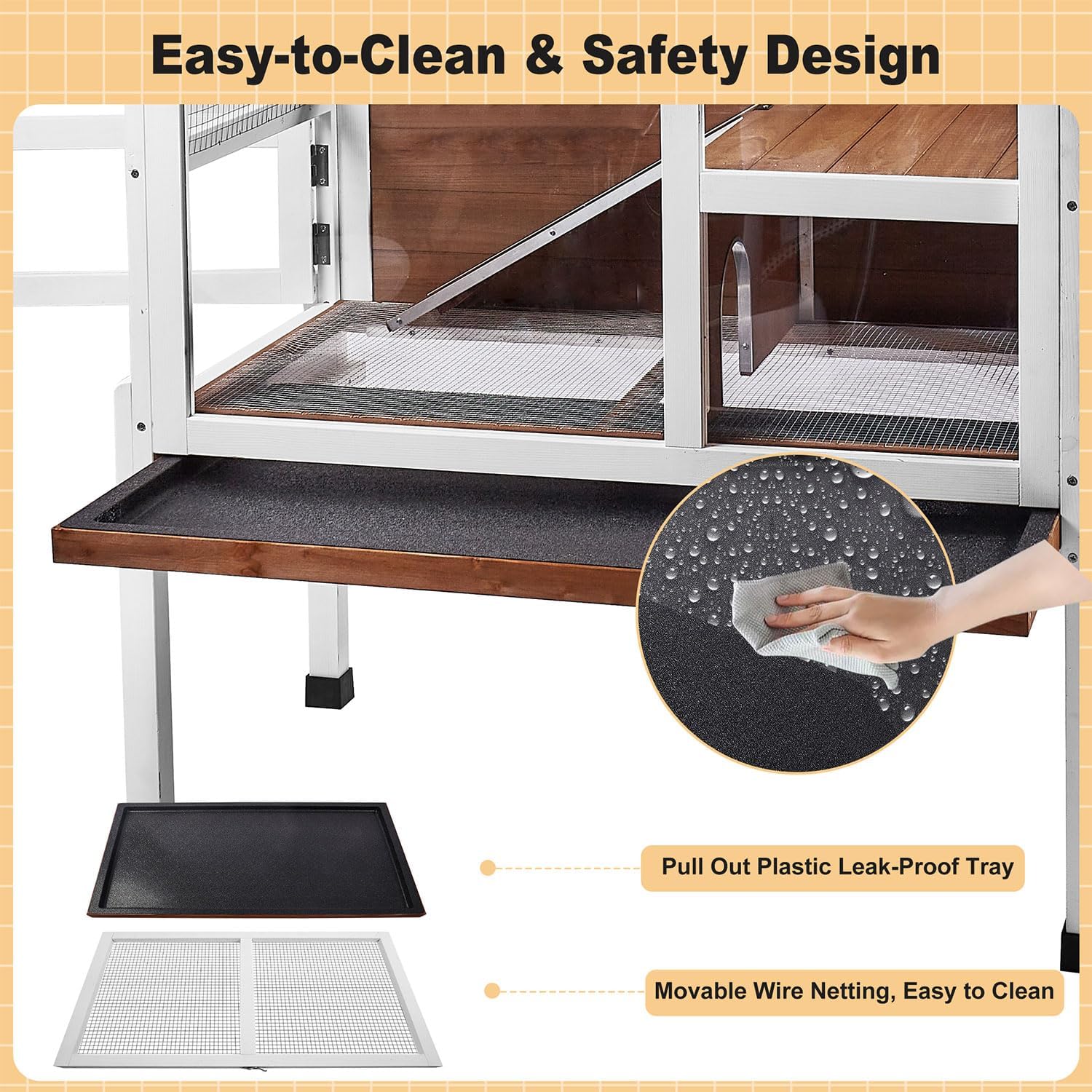 2-Story Guinea Pig Cage with Stand, Walnut - GlobalHabitat Supply