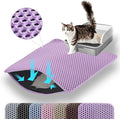 Jumbo Cat Litter Mat, 46x26 Inches Double Layer Honeycomb Litter Trapping Mat by Petinstinct