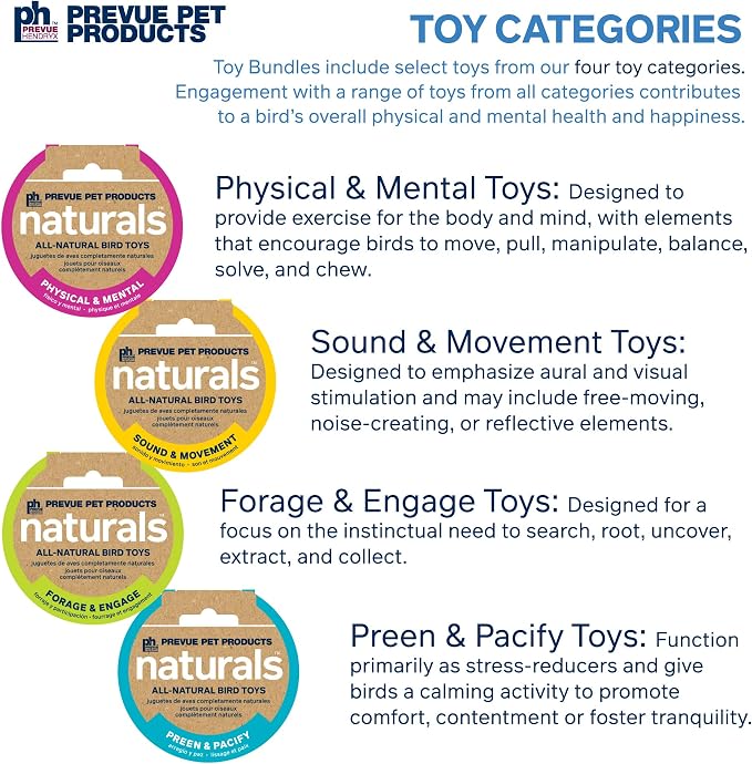 Prevue Pet Products Wholesome Naturals 4 Piece Bird Toy Bundle - Image 7