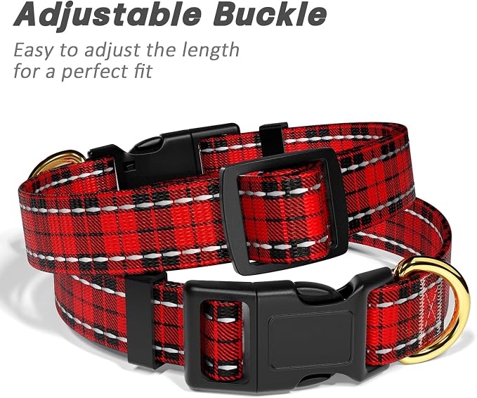 Reflective Dog Collar for Medium Dogs, Cute Boho Adjustable Heavy-Duty Nylon - Image 6