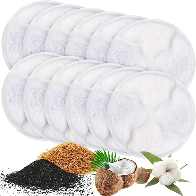 12 Pack Replacement Cat Fountain Filter Compatible by Oiwliur