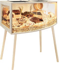 Prolee Wooden Hamster Cage with Stand, Curved Design - GlobalHabitat Supply
