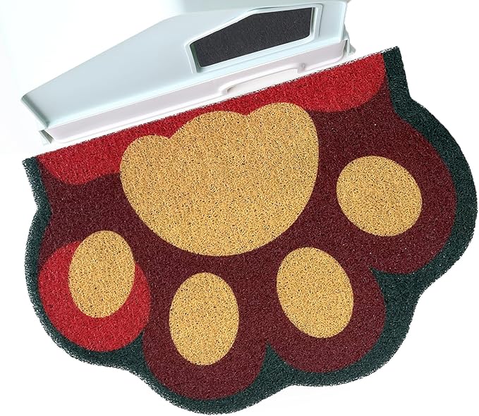 Cute Cat Litter Mat 24”x16”, Litter Box Mat, Litter Trapping Mat, Soft on Kitty by Rarenut