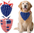 American Flag Dog Bandanas, 4th of July Dog Bandana, Large Summer Triangle by CozyHaus