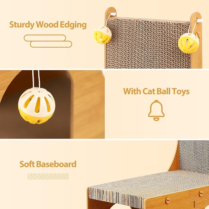 ​Cat Scratcher, Cat Scratching Board, L Shaped Vertical Cat Scratcher - Image 4