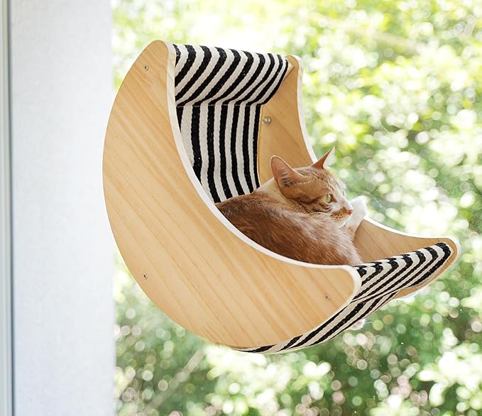Window Cat Beds for Indoor Cats Perches Moon Shelves Mounted - Image 5