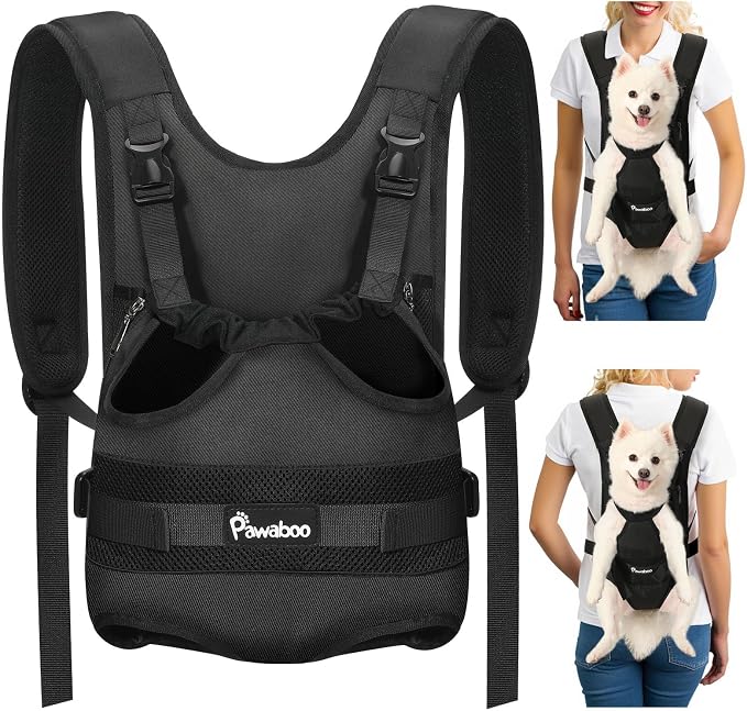 Pawaboo Pet Dog Front Carrier Backpacks, Legs Out Pet Carrier Backpack by Pawaboo