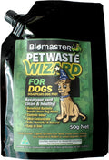 Pet Waste Wizard Digester 50g Spout Pack, Beneficial Enzymes to Break Down Pet by Biomaster