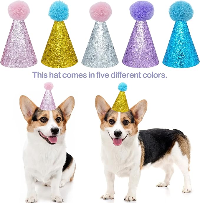 PET SHOW 5 Pack Small Dog Birthday Hats Party Hats - Image 5