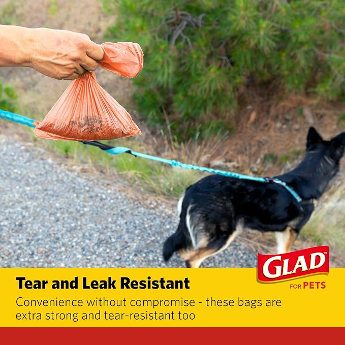 Glad for Pets Large Dog Waste Bags, Tear-Resistant, 16 Rolls | Heavy Duty Dog - Image 4
