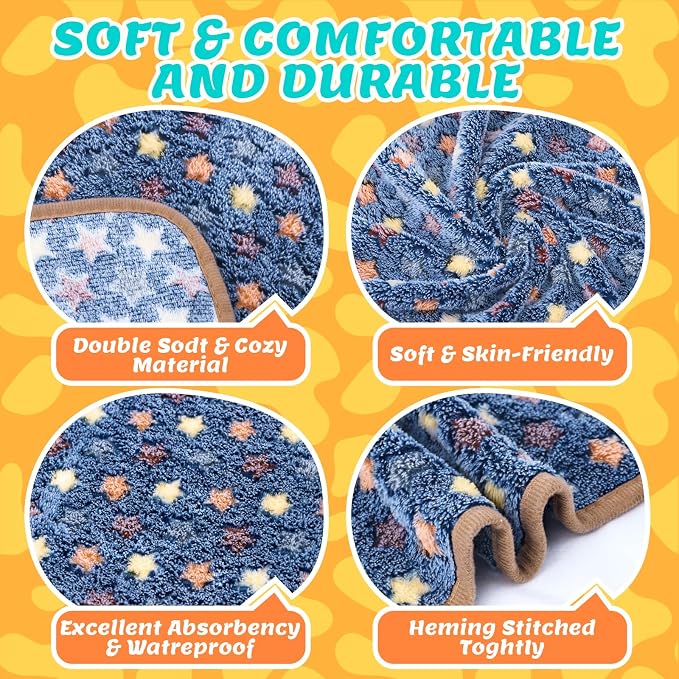 6 Pcs Guinea Pig Blankets Bedding Small Animal Cage Liners Sleep Mat Absorbent - Image 3