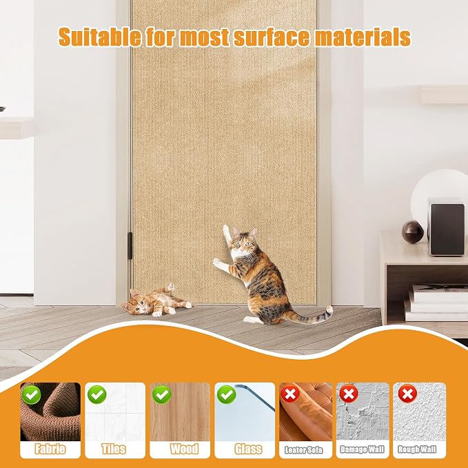Cat Scratching mat Self-Adhesive, Trimmable Furniture Protector - Image 6
