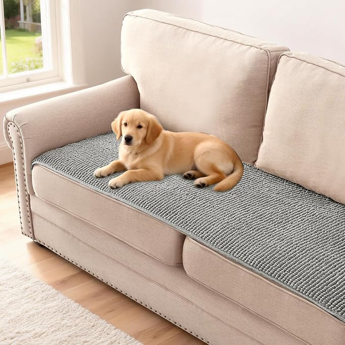 H.VERSAILTEX Plush Chenille Couch Cover by HVERSAILTEX